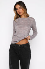 Courtside Seated Long Sleeve Top Leopard