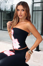 Dance To My Rhythm Strapless Top Onyx Burst