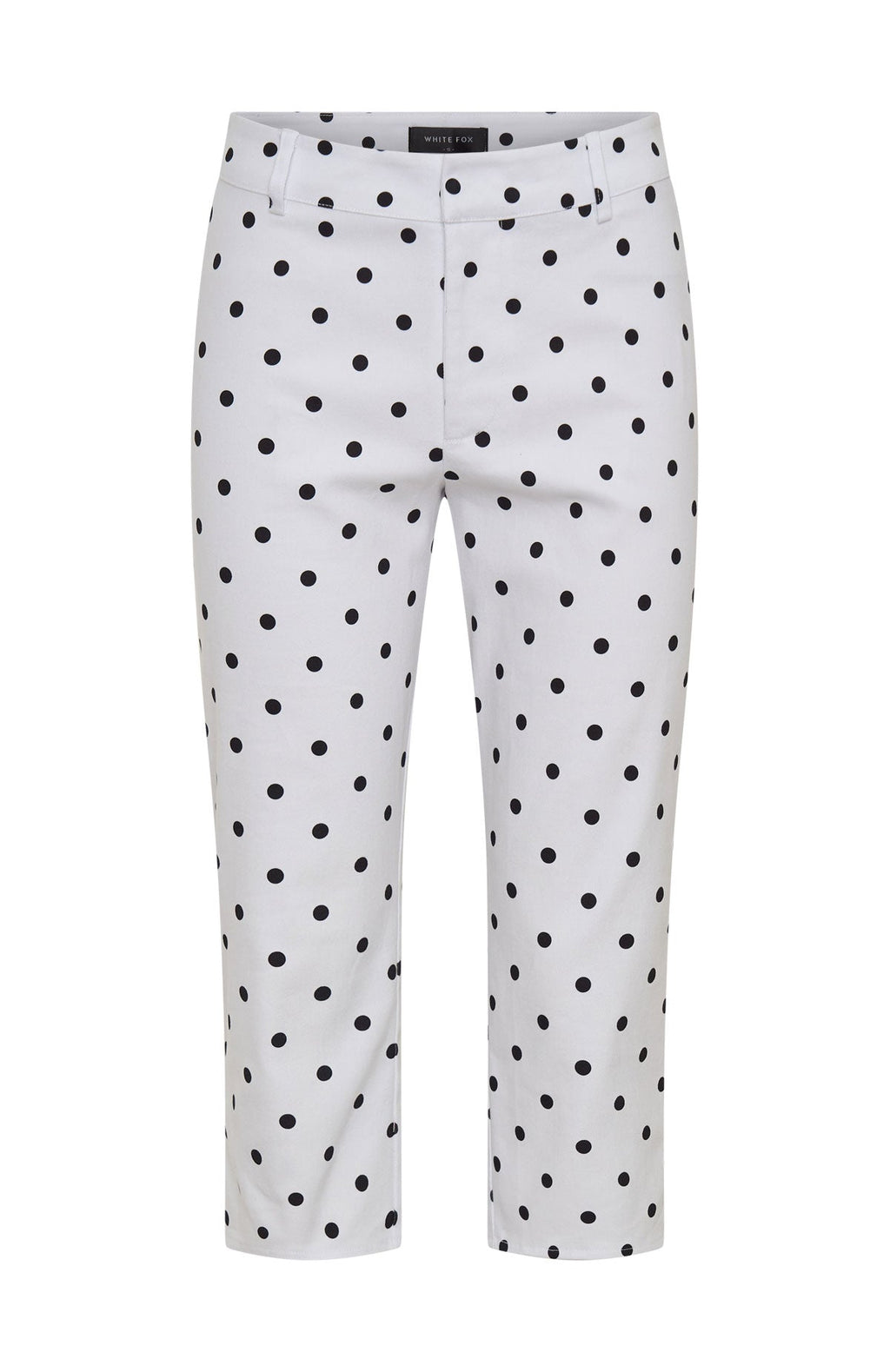 Day For It Capri Pants White/Black Polka Dot