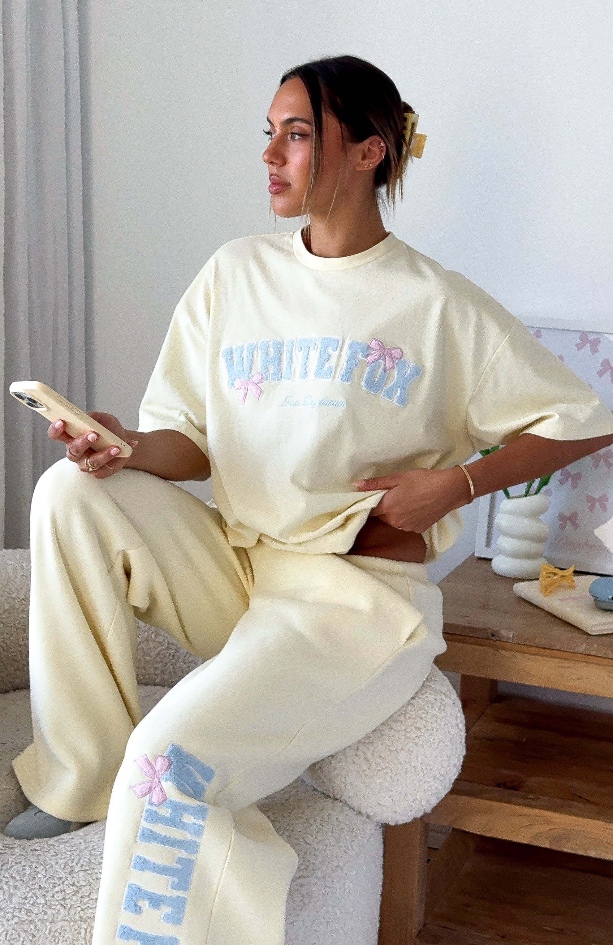 Daydreamers Madeline Oversized Tee Lemon