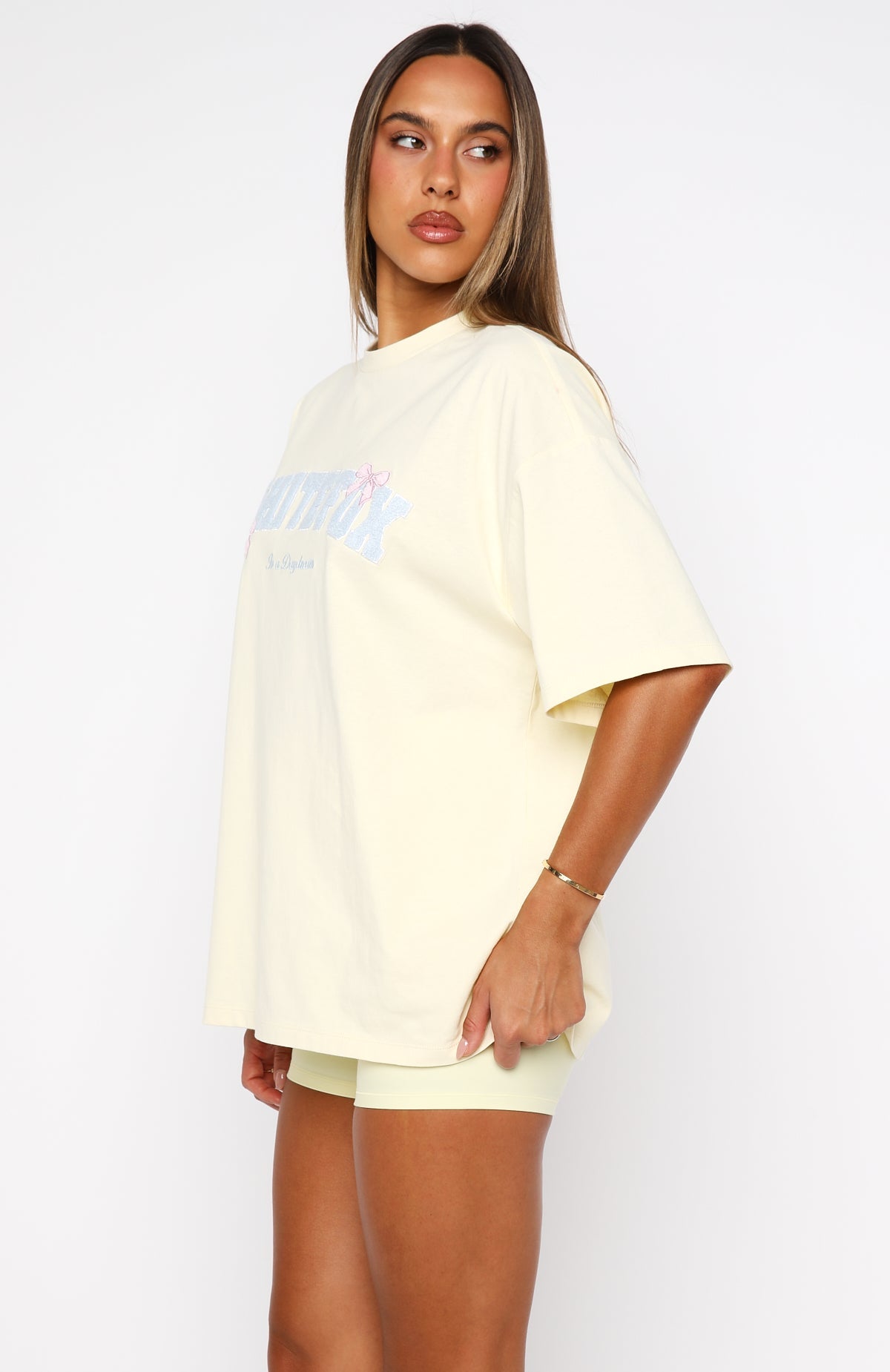 Daydreamers Madeline Oversized Tee Lemon