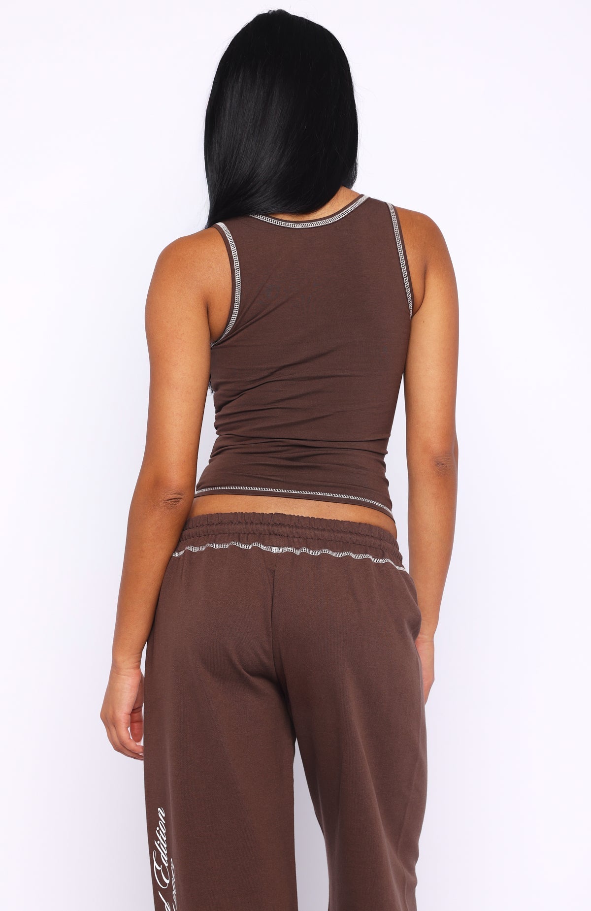 Don't Need Anyone Tank Top Chocolate