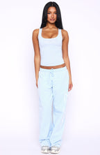 Don't Need Anyone Tank Top Baby Blue