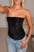 Don't Be Indecisive Strapless Bustier Black