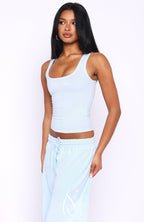 Don't Need Anyone Tank Top Baby Blue