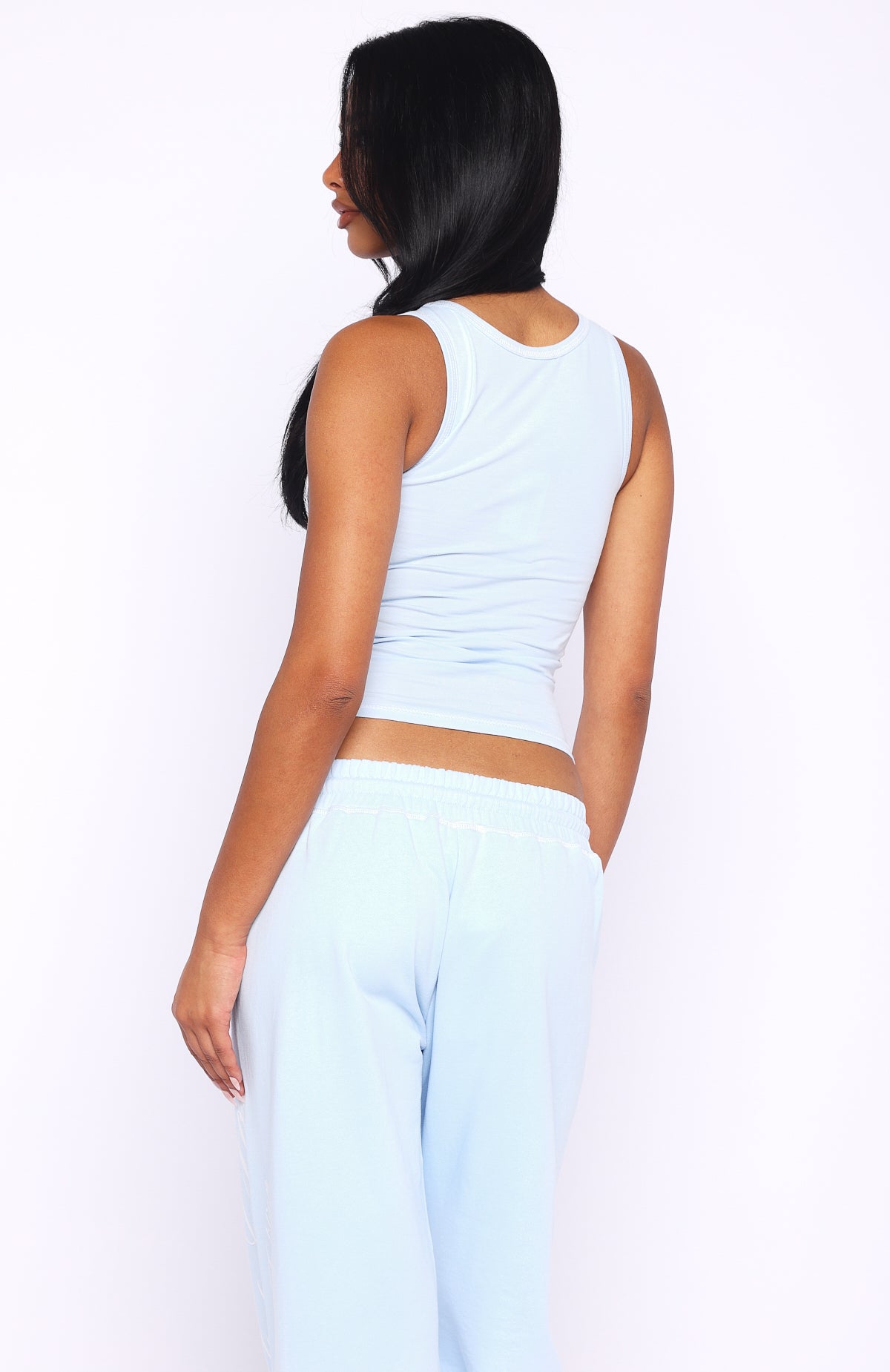 Don't Need Anyone Tank Top Baby Blue