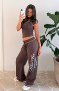 Don't Need Anyone Track Pants Chocolate