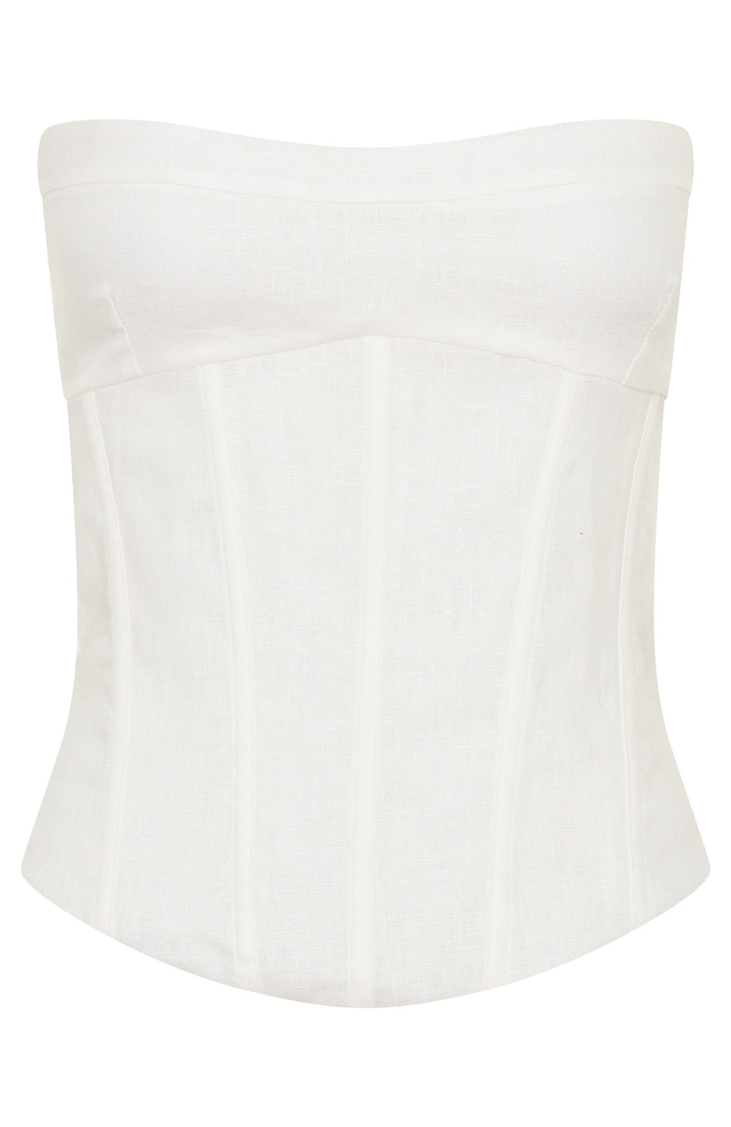 Downtown Pulse Strapless Bustier White