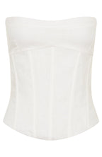 Downtown Pulse Strapless Bustier White