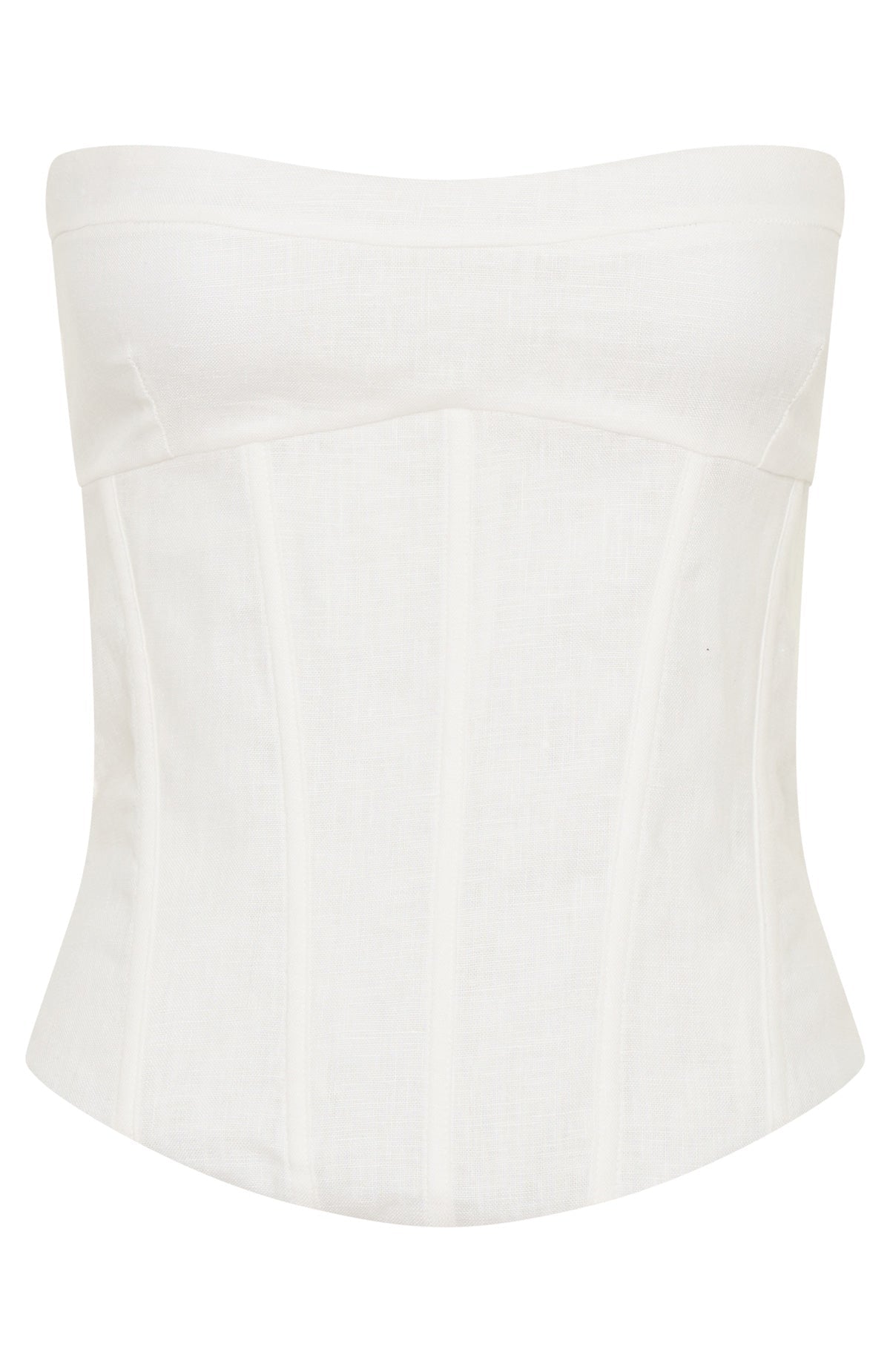 Downtown Pulse Strapless Bustier White