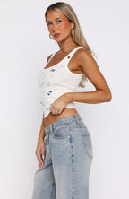 Dream State Rib Tank White