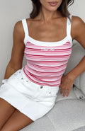 Electric Energy Tank Top Pink Stripe