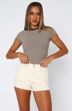 Emerson Denim Shorts Cream