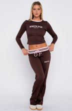 Everything We Do Long Sleeve Baby Tee Chocolate