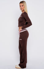 Everything We Do Flare Pants Chocolate