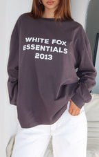 Feel The Vibe Long Sleeve Tee Charcoal