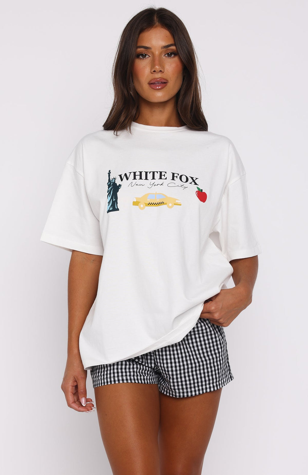 Feeling My Energy Oversized Tee White