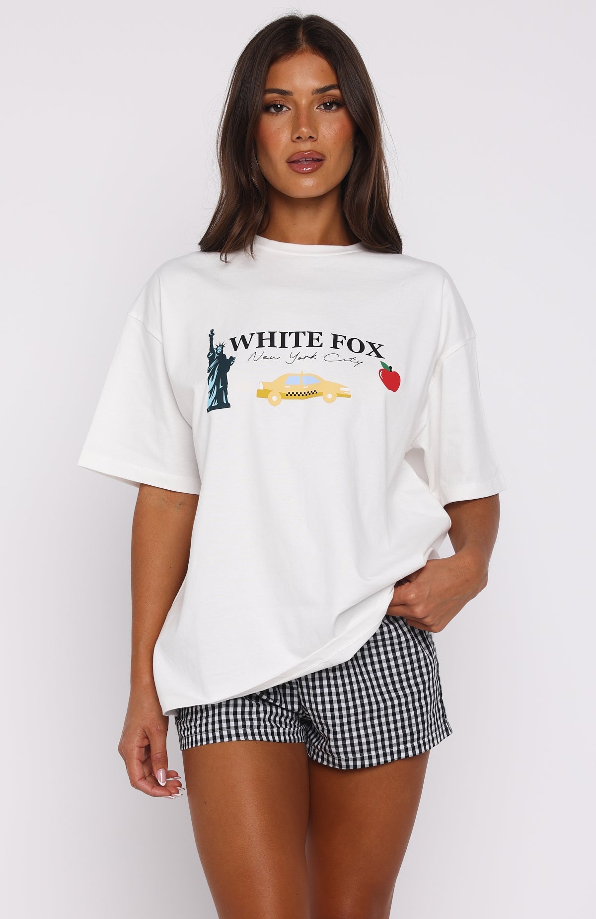 Feeling My Energy Oversized Tee White