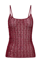 Femme Fuel Sequin Crochet Top Berry
