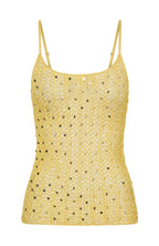 Femme Fuel Sequin Crochet Top Lemon
