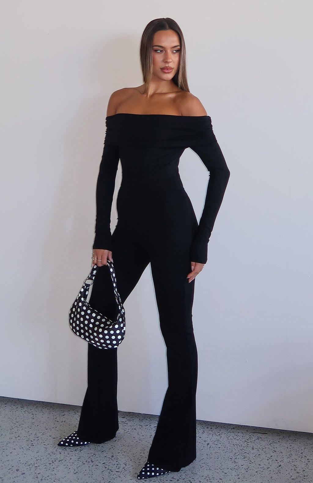 For The Girls Long Sleeve Jumpsuit Black
