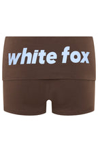 From The Archives Gigi Fold Over Booty Shorts Chocolate