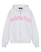 From The Archives Kenzie Boxy Zip Front Hoodie Grey Marle