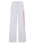 From The Archives Kenzie Wide Leg Sweatpants Grey Marle