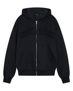From The Archives Lexi Boxy Zip Front Hoodie Black