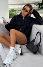 From The Archives Lexi Boxy Zip Front Hoodie Black