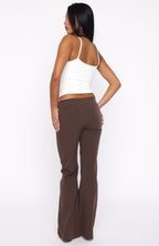 Getting You Close Pants Chocolate Pinstripe