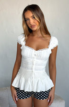 Girl In The Mirror Top White