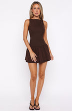 Good Girl Mini Dress Chocolate