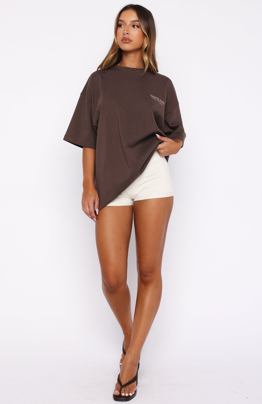 Having My Way Oversized Tee Chocolate