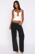 Heart On The Line Bustier Off White