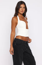 Heart On The Line Bustier Off White