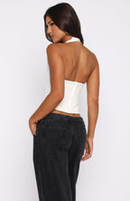 Heart On The Line Bustier Off White