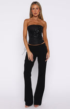 Martini Hour Strapless Bustier Black