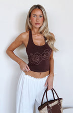 Honey Hustle Halter Top Chocolate