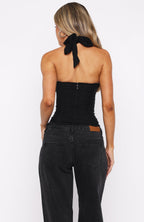 Hot Girl Halter Bustier Black
