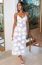 Hot Nights Midi Skirt Cream