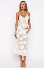 Hot Nights Halter Top Cream