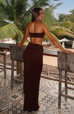 Lil Mermaid Maxi Skirt Chocolate