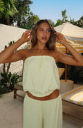 Golden Child Strapless Top Lemon