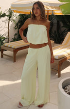 Golden Child Strapless Top Lemon
