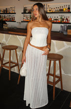 Beach Bound Maxi Skirt Pearl