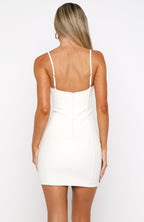 Hurt My Pride Pu Mini Dress Cloud White