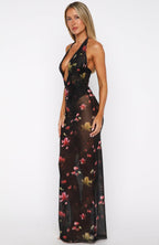 I Only Wish Halter Maxi Dress Lace And Bloom