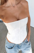 In The Mirror Strapless Bustier Cream