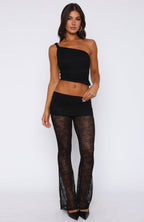 In Your Eyes Lace Top Black